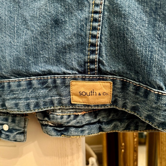 Distressed Jeweled Jean Jacket by South & Co. Size PP or sz 2 equivalent. - Picture 4 of 6